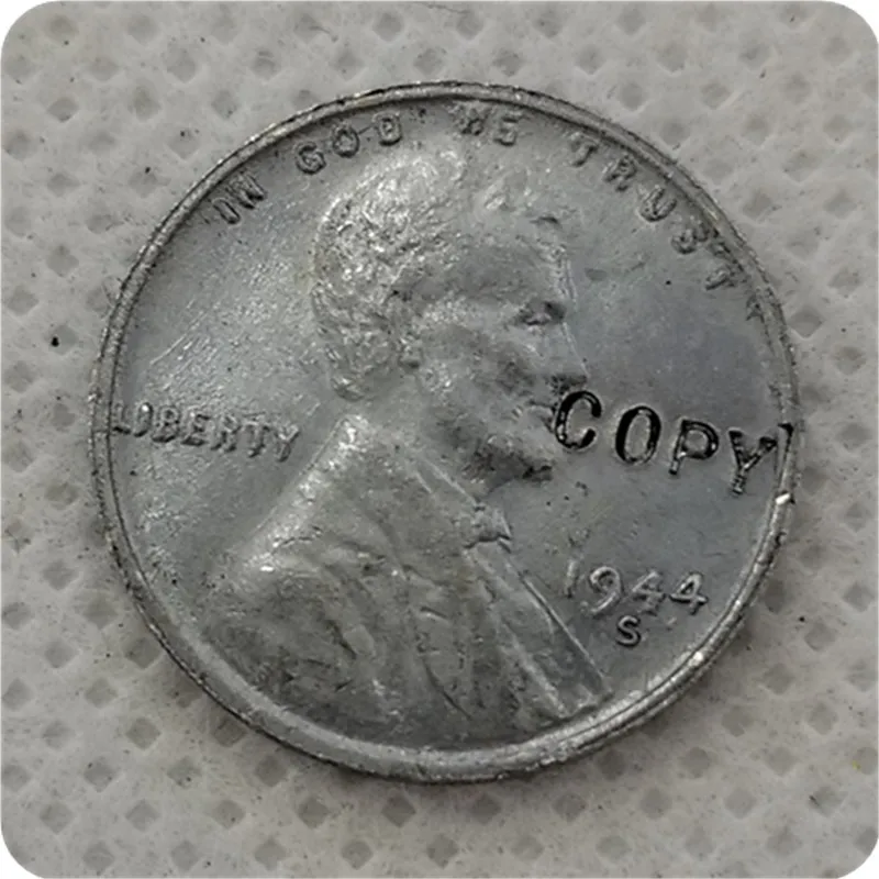 Копия копии США 1944 S D стальной цент Lincoln пшеницы Пенни копия|Безвалютные монеты| |