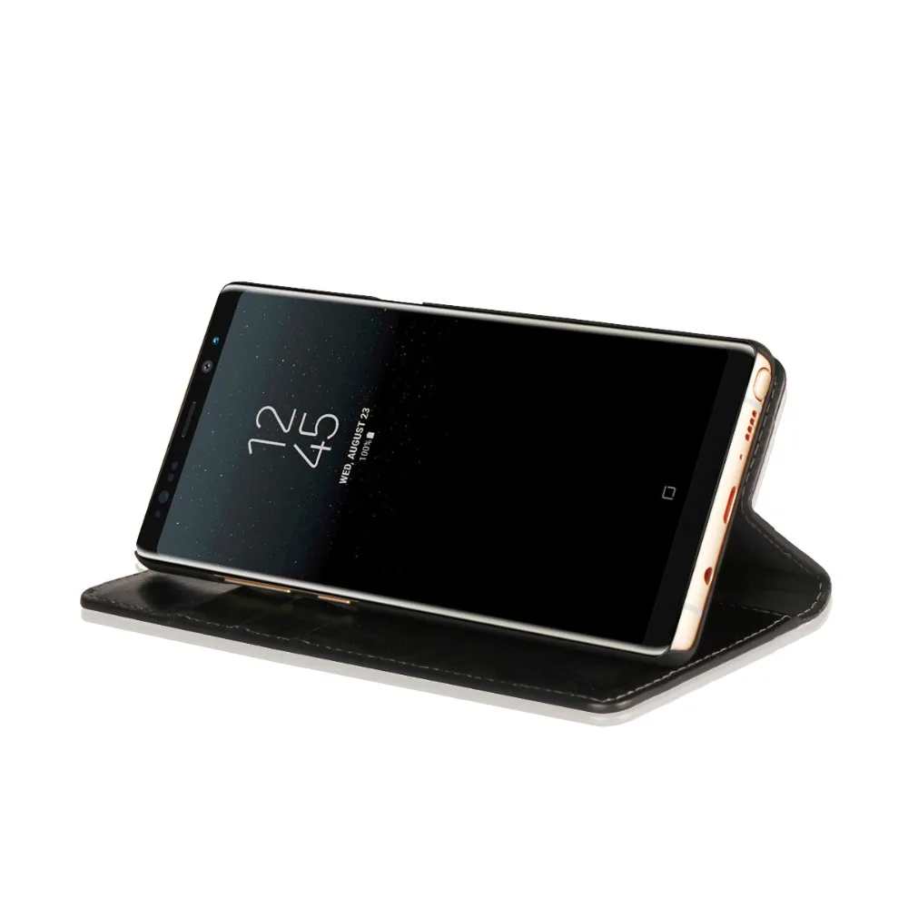 Для Galaxy Note 10 Pro классический деловой Чехол книжка Crazy Horse из натуральной кожи для