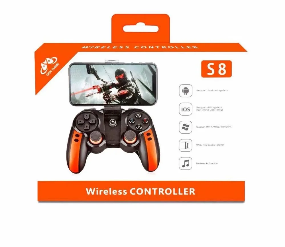 GEN GAME S8 беспроводной Bluetooth геймпад контроллер Джойстик для игр Android ios ПК телефон