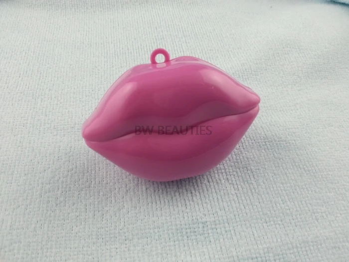 

100pcs/lot 10G Pink Elegant Lip Shape Cosmetic Cream Container, Plastic Eyecream Refillable Jar, Blusher SUbpackage, Makeup Tool