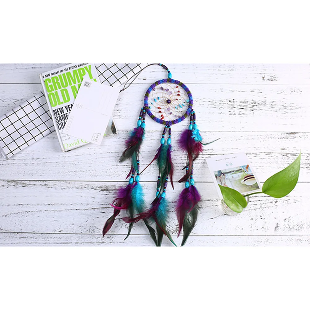 Кружева Dream Catcher перо висят украшения из бисера орнаментом подарок скандинавском стиле дети висячие украшения kinderkamer decoratie