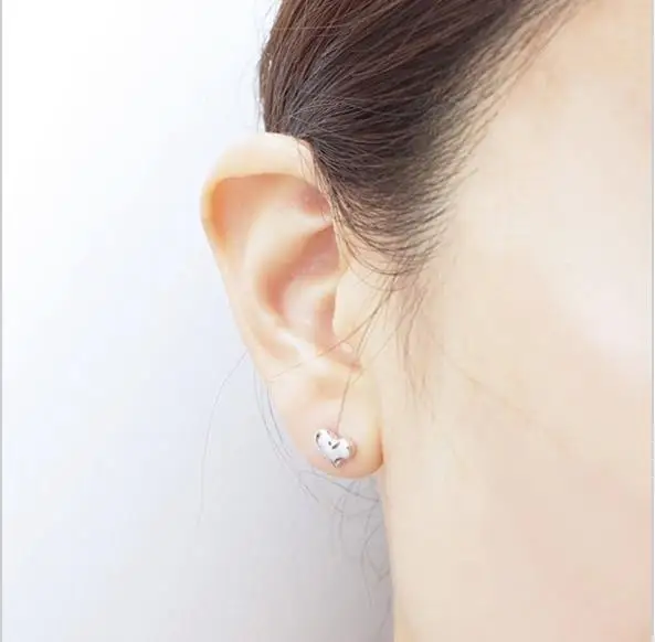 Модные длинные серьги гвоздики в форме сердца|Серьги-гвоздики| |