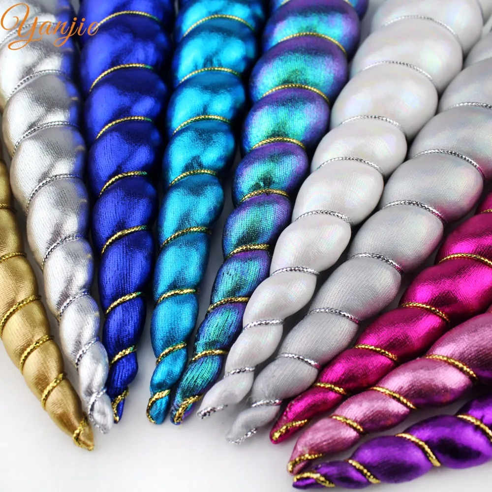 5 шт./лот повязка на голову с единорогом металлик косплей фестиваль конский рог