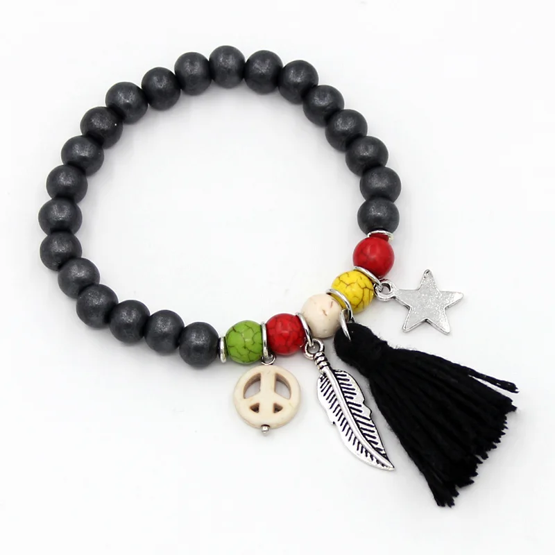 VONNOR браслеты для женщин ювелирные изделия богемные Красочные кисточки