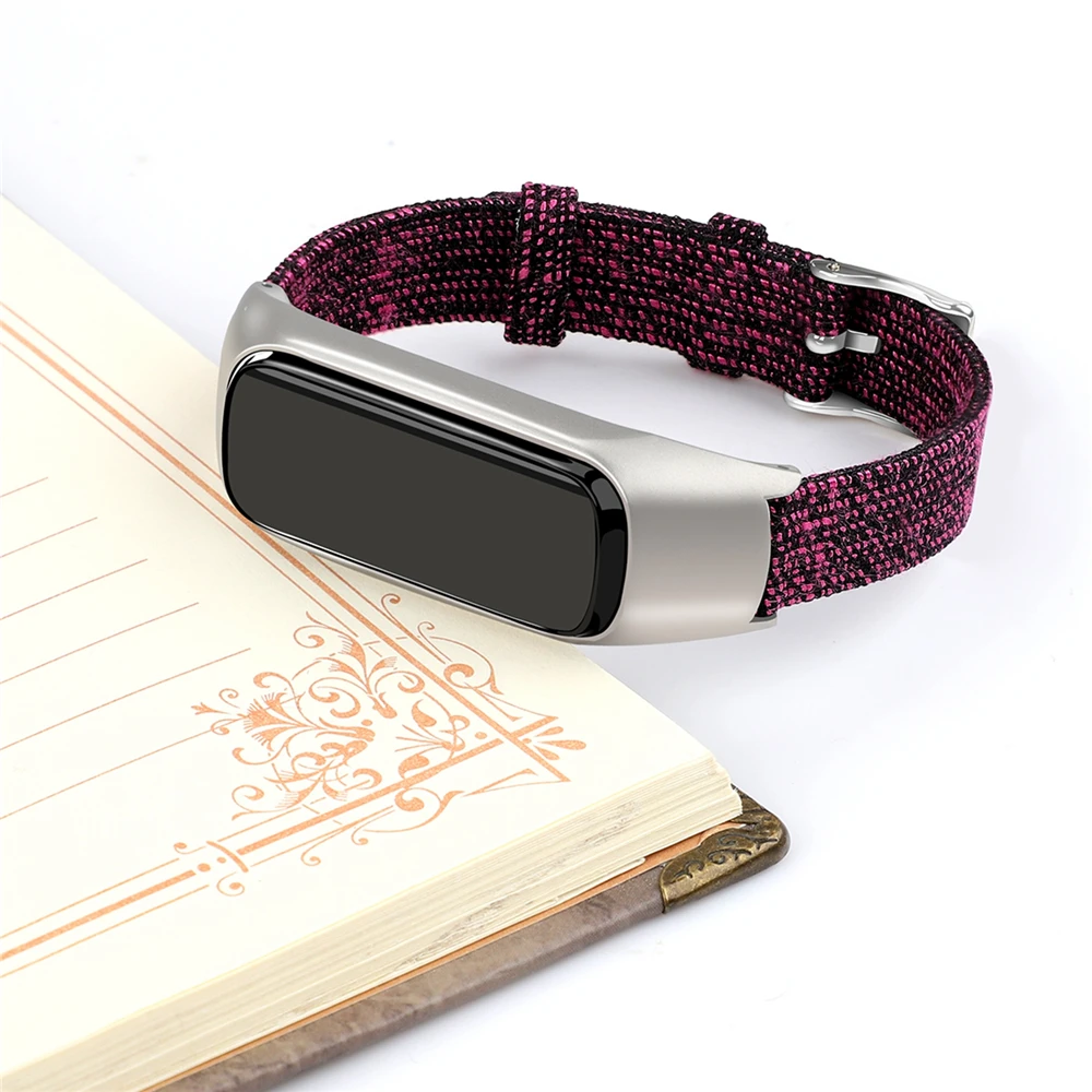 Сменный Браслет ремешок для samsung Galaxy Fit-e смарт-браслет холщовый ремешок для часов браслет из нержавеющей стали с пряжкой спортивные ремешки