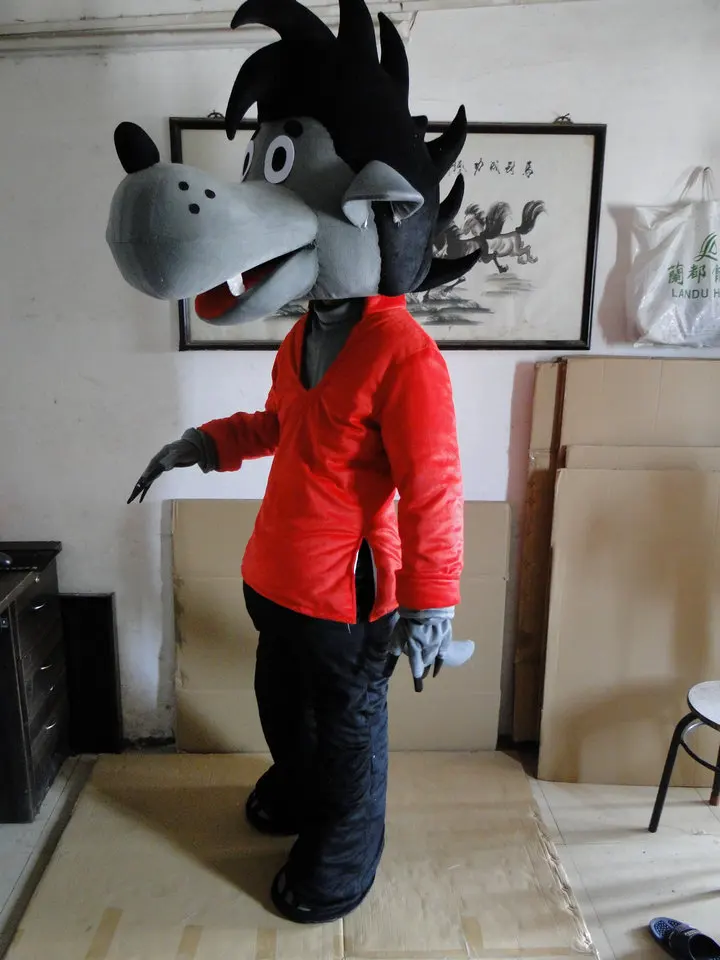 Hot Sale!!Free Shipping wolf Cosplay Mascot Costume Advertising character costumeCartoon | Тематическая одежда и униформа