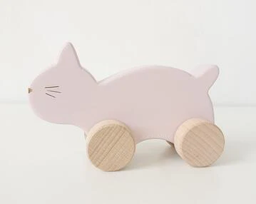 Pink BBK мальчик из цельного дерева игрушка тренер детский трактор животное автомобиль игрушка ручное кольцо Suzuki детская деревянная игрушка - Color: Pink