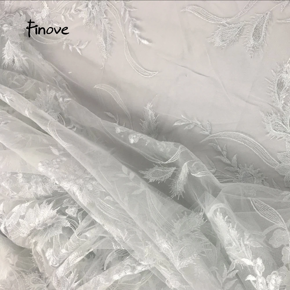 Finove 2019 г. новейшие материалы из серебряного кружева высококачественные