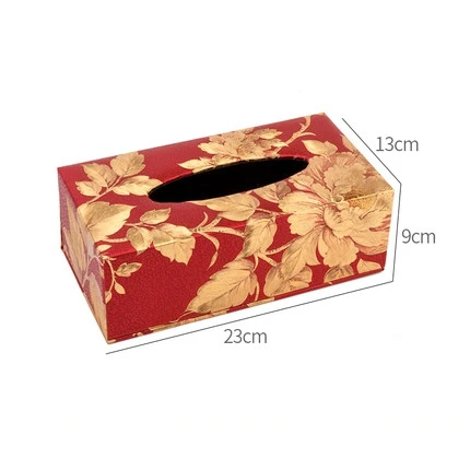 Tissue box 1 Красный кожаный атласные стены Бумага дома моды творческие мусорный бак Кухня Ванная комната мусорные баки педали отходов Бумага корзина - Цвет: Tissue box 1