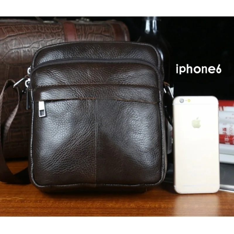 Новинка 2017 винтажная Мужская наплечная сумка-мессенджер из коровьей кожи модные