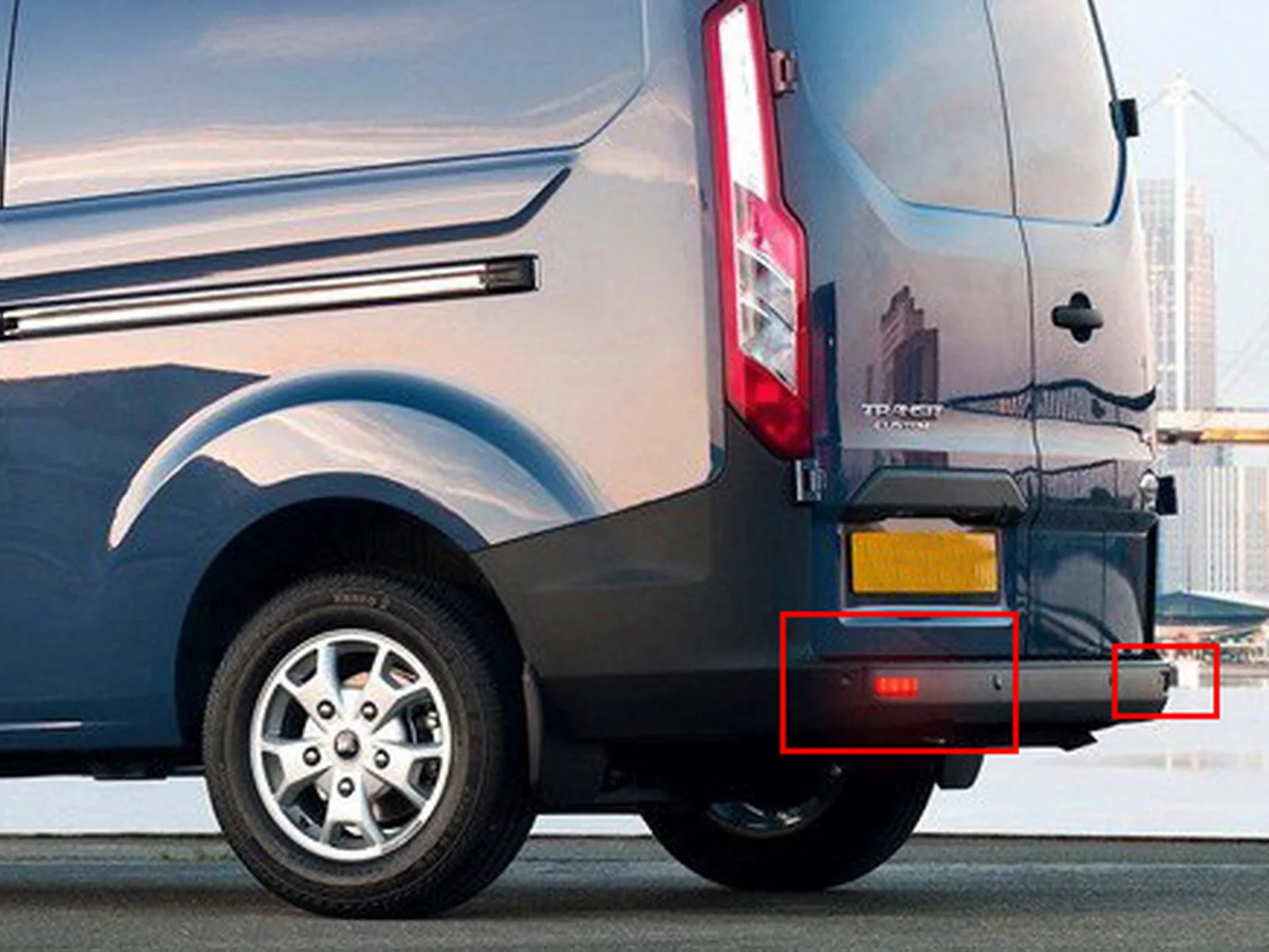 Пара прозрачных линз ANGRONG отражатель заднего бампера стоп светильник для Ford Transit