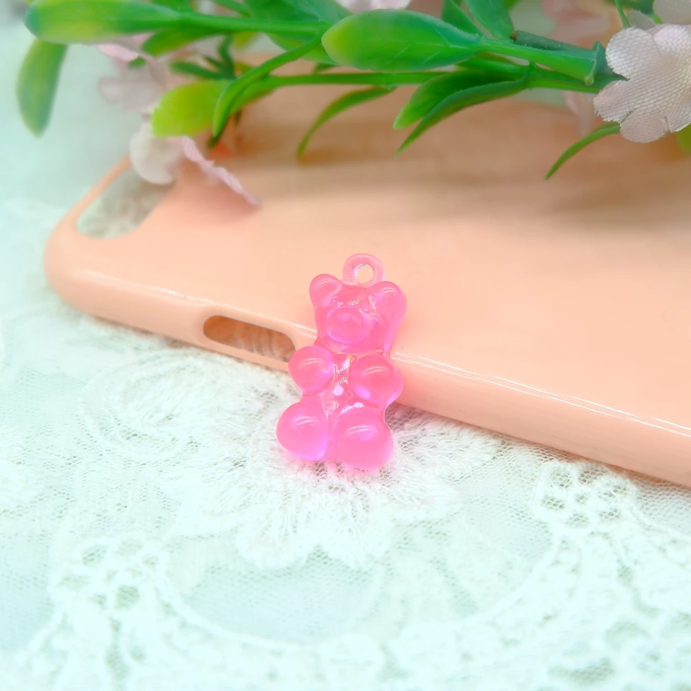 Кавайные мишки конфеты плоские кабошоны из смолы для рукоделия DIY телефона