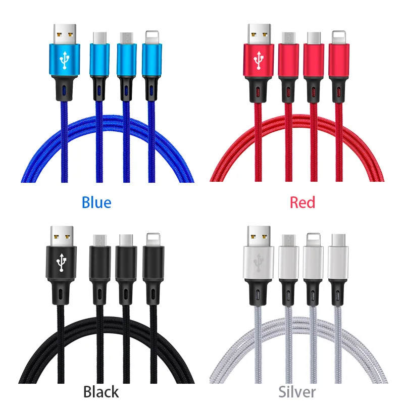 3 в 1 USB кабель Тип C 8Pin Micro для iPhone 8 XS X 7 6 6S Plus Samsung Nokia зарядное устройство зарядный