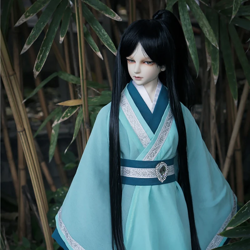 Cataleya BJD SD кукла парик черный с конским хвостом длинные прямые волосы бесплатная