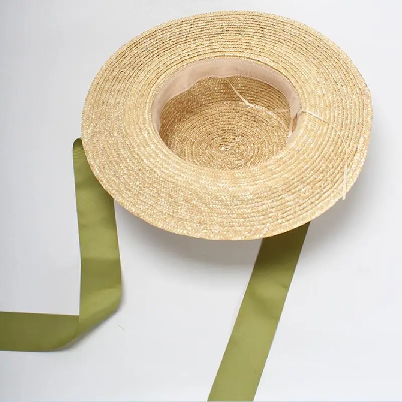 Fashion Green Bow Tie Summer Straw Sun Hats For Women Beach Hat European And American Sunscreen Holiday Travel Hat Visor Cap