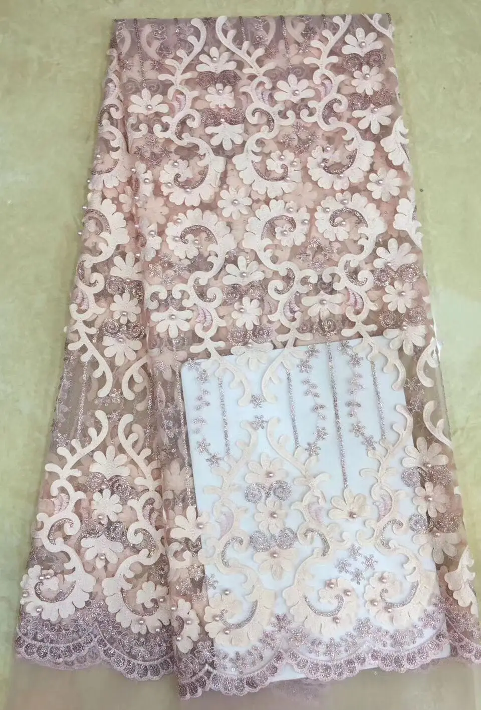 Кружевная ткань с вышивкой вина Африканский шнур высокое качество 2019