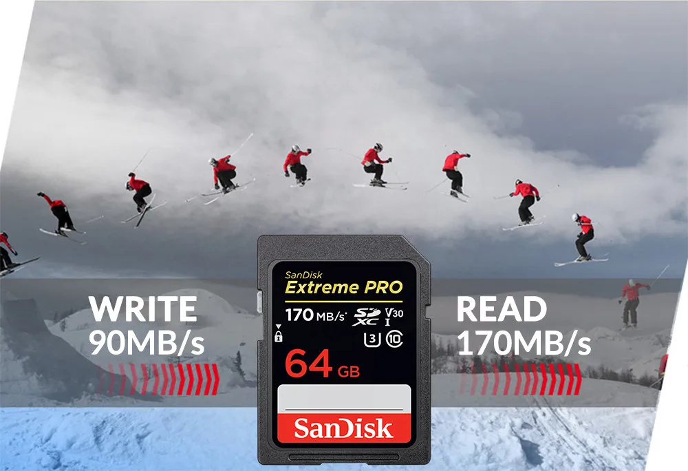 Двойной Флеш-накопитель SanDisk Extreme PRO SD карта 32 ГБ 64 оперативной памяти 16 Гб