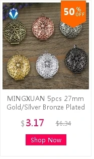 MINGXUAN, 2 шт., подходит для 30 мм, круглый медный медальон, подвески, фото медальон, ювелирные изделия, филигранный винтажный медальон, 6 цветов