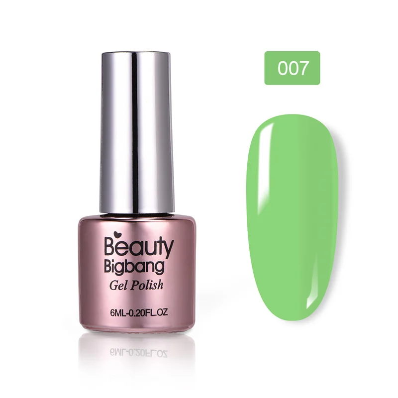 07 6 мл, 36 цветов, замачиваемый Гель-лак для ногтей, УФ-гель BeautyBigBang, верхнее покрытие, Мате, красно-белый цвет, лаки для маникюра, не протираются - Color: 07