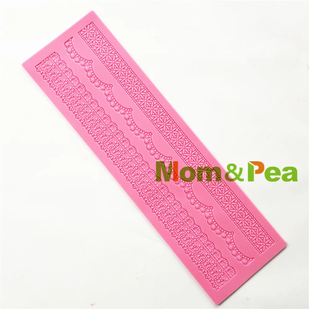 Силиконовая кружевная форма для украшения торта Мама и горох GX159 бесплатная