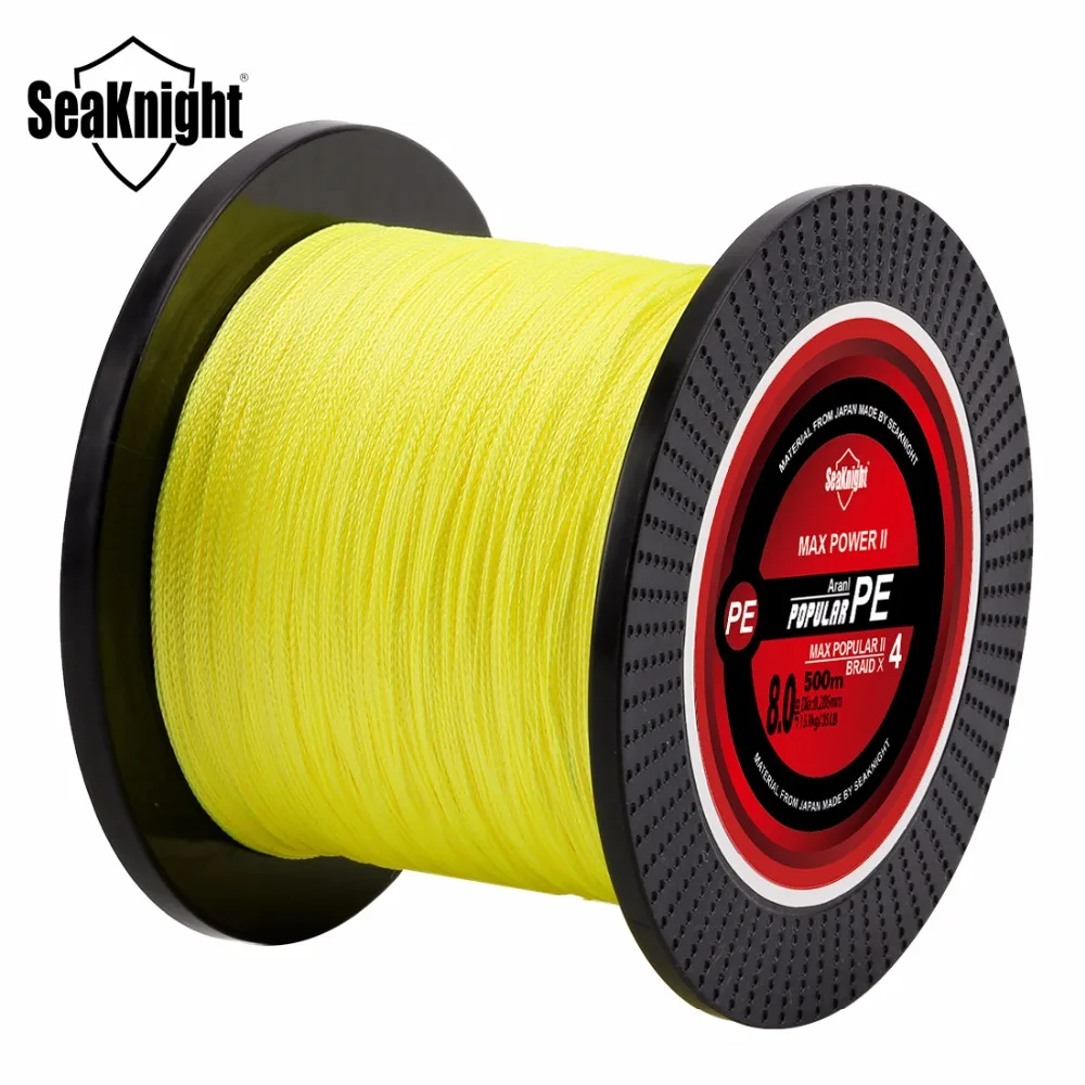 

SeaKnight Brand TriPoseidon Fishing Line 500M/547Yds 4 Strands Braided Smooth Multifilament PE Line 8-60LB Saltwater/Freshwater