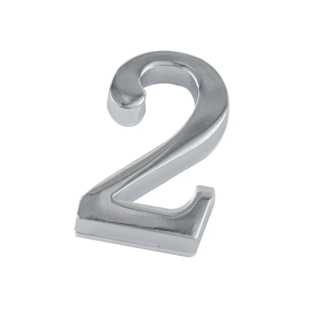 1 шт. 2 # цифровой номер двери серебристая клейкая пластина из сплава для