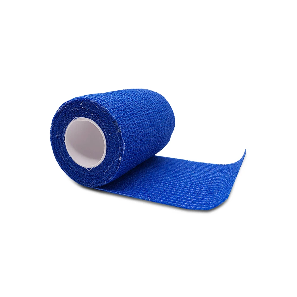 1 rolls blue 7,5 см* 4,5 м самоклеящийся эластичный бинт Водонепроницаемая марлевая бандажная лента эластичная клейкая лента для первой помощи для здоровья мышц Fitnes T - Цвет: 1 rolls blue
