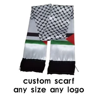 custom palestine flag football team barca custom fan scarf flag men football club sport fan scarves neckerchief double side