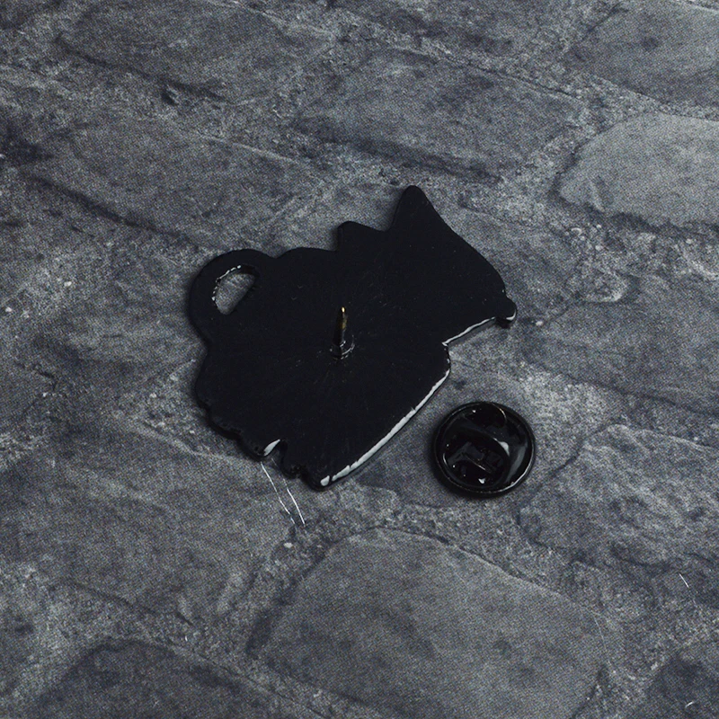 

Blue Coffee Skeleton Pins"Death Before Decaf "Lapel pins Badges Enamel Brooches denim Punk jewelry Funny Gift for men women