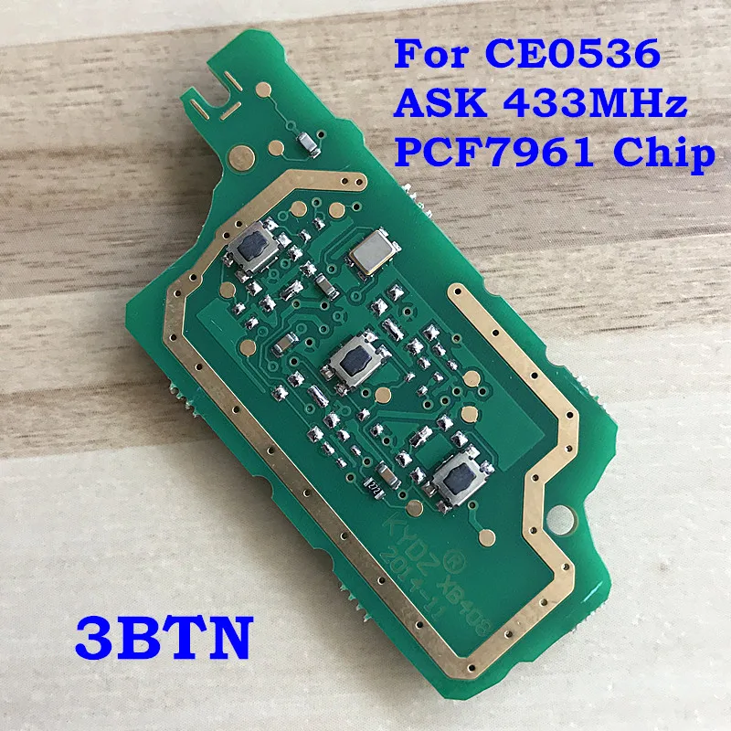 Электронная печатная плата для Peugeot 407 307 308 607 Citroen C2 C3 C4 C5 ASK Remote Key 2/3 кнопки CE0536