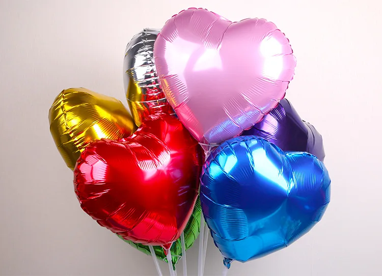 50 шт 5 дюймов Мини Сердце фольга гелиевые шары в форме сердца свадьба день