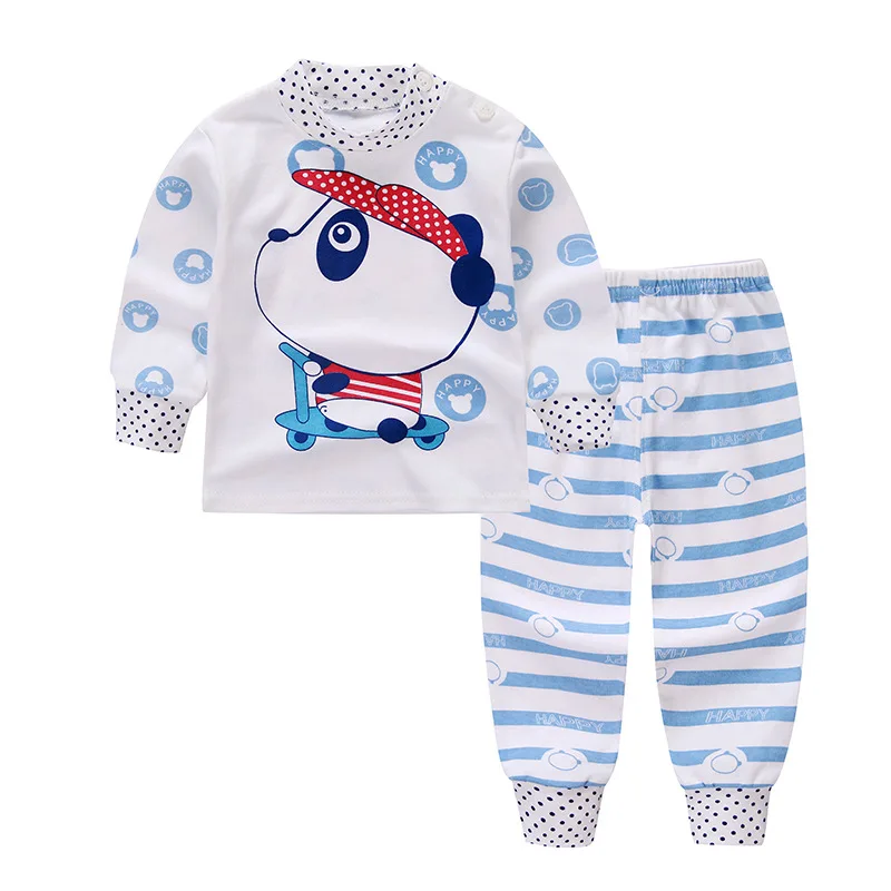 Комплект одежды для мальчиков и девочек модная Пижама сна хлопковая рубашка с