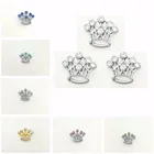 100 шт.лот 8 мм Корона скользящие подвески для браслета Изготовление ювелирных изделий Подходит для ошейника собаки кошки брелок браслет DIY аксессуары подарок