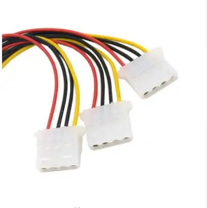 Кабель PC Настольный IDE 4Pin 4P Molex 1 Female to 3 Male питания 18AWG провод для жесткого диска