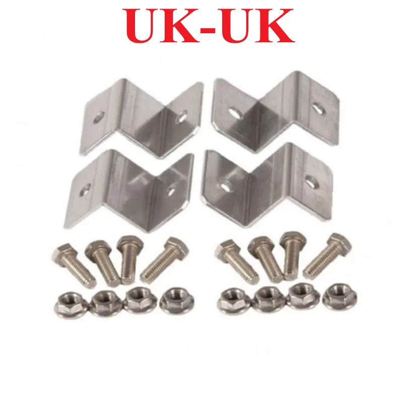 4шт/комплект Кронштейн для крепления солнечной панели из металла набор Z-образных кронштейнов алюминиевой крышной системы установки на автомобильном фургоне.