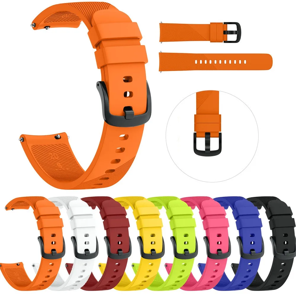 Мягкий силиконовый ремешок для часов для Xiaomi Huami Amazfit Bip ремешок 20 мм ремешок для часов браслет для Mijia кварцевый Garmin vivoactive3