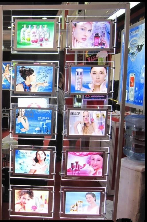 10 шт. светодиодный дисплей для окна акриловые наборы кабелей световой короб А3