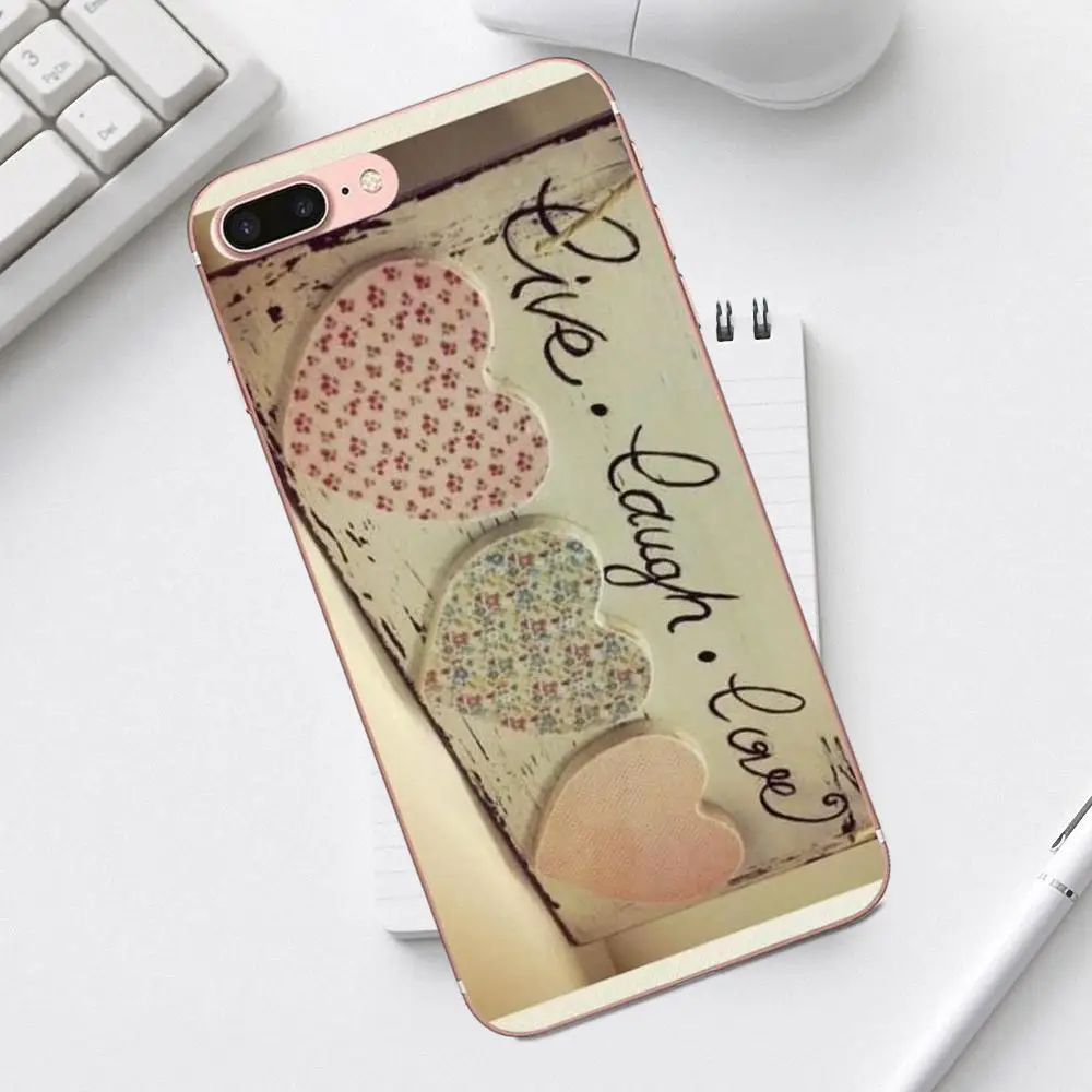 Qdowpz 2018 Live Laugh Love Thin Flexible For Galaxy Alpha Core Prime Note 4 5 8 S3 S4 S5 S6 S7 S8 S9 mini edge Plus | Мобильные