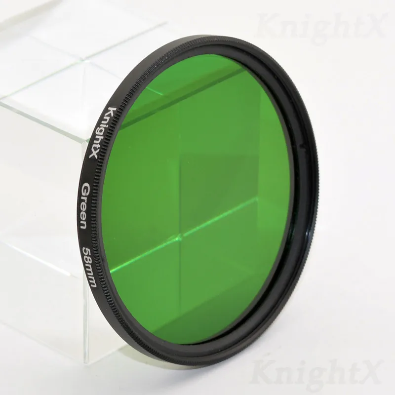 Green Цветной фильтр KnightX nd для sony nikon canon camaras filtros fujifilm lens obiettivi d700 alpha d3400 eos 500d светильник 52 мм 58 мм - Цвет: Green
