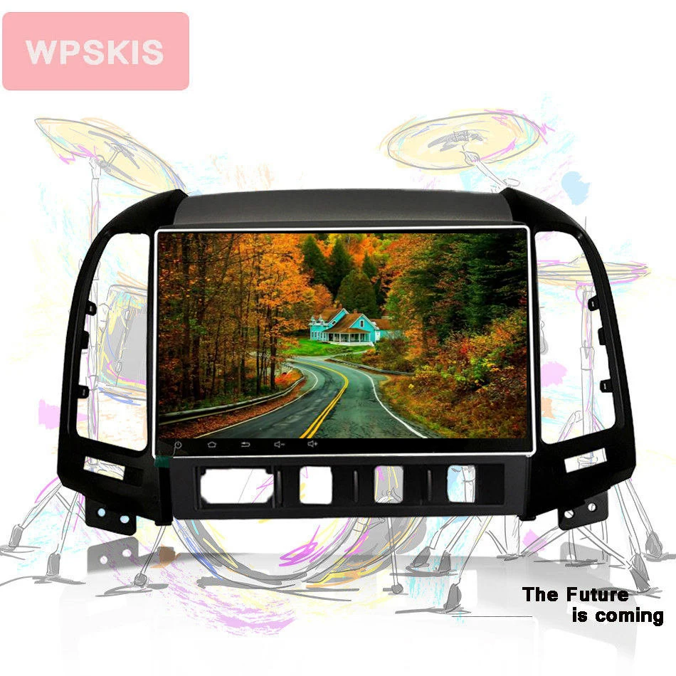 Автомобильный gps навигатор для Hyundai Santa fe 2010 музыкальный видеомагнитофон головное