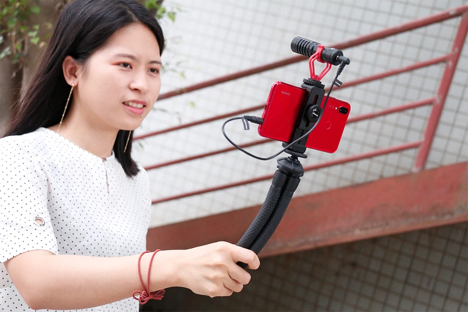 Ulanzi ST-02L смартфон Vlog телефон крепление с холодным башмаком для микрофона Vlogging телефон стенд держатель 1/4 винт для iPhone Android