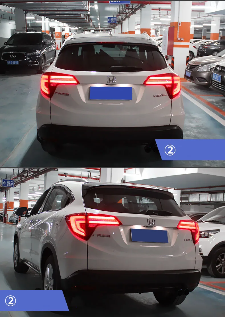 Чехол для автомобиля для Honda HRV HR-V задний светильник s светодиодный задний светильник светодиодный задний фонарь Certa задний светильник