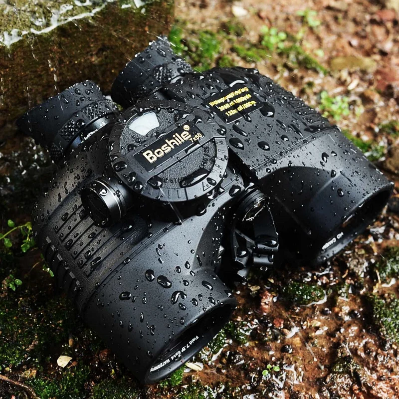 Boshile Военный бинокль мощный телескоп HD 7X50 Высококачественный водонепроницаемый бинокль с дальномером и азимутальный компас