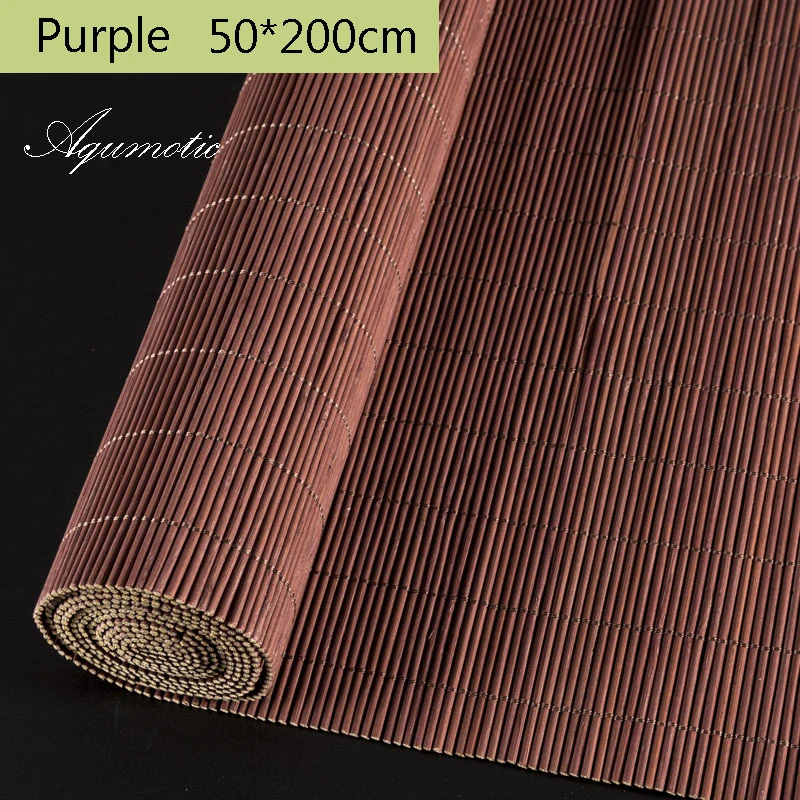 purple Aqumotic ручной бамбуковый занавес перегородка для экрана, двери, окна, душа Индивидуальный размер суши место Декор Висячие натурального дерева - Цвет: purple