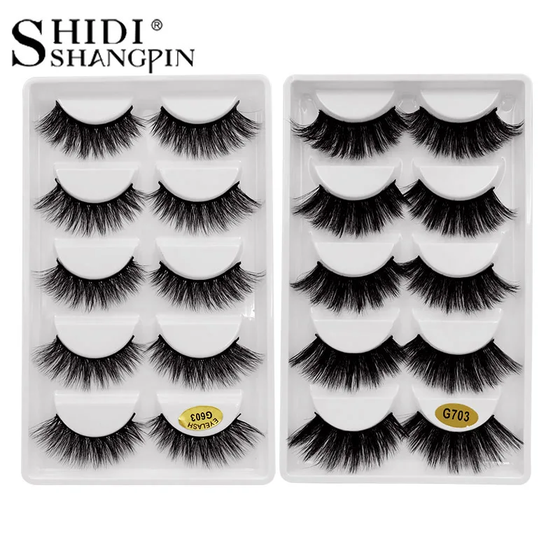

SHIDISHANGPIN 20 Boxes Mink Eyelashes Makeup Wholesale Eyelashes Mink Hand Made Fake Lashes 100 Pairs Beauty False Eyelashes