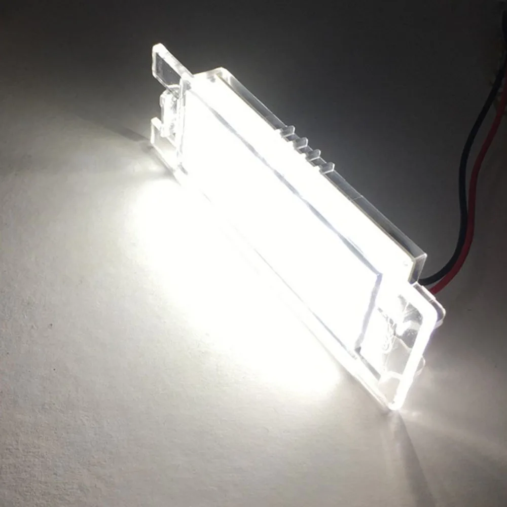 2 х SMD 3528 белый светильник 18 светодиодов фонарь освещения номерного знака 12 V для Защитные чехлы для сидений, сшитые специально для Opel Astra Opel Vectra Zafira Astra H Corsa дБ Canbus высокого качества
