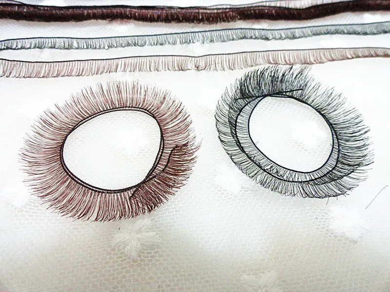 Ресницы сделай сам для шарнирных кукол SD Reborn черные белые Коричневые 3 цветов 1/3 1/4