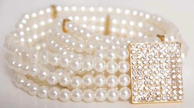 Новая Мода Аксессуары Элегантный Золотой Пряжкой Инкрустации Стразами