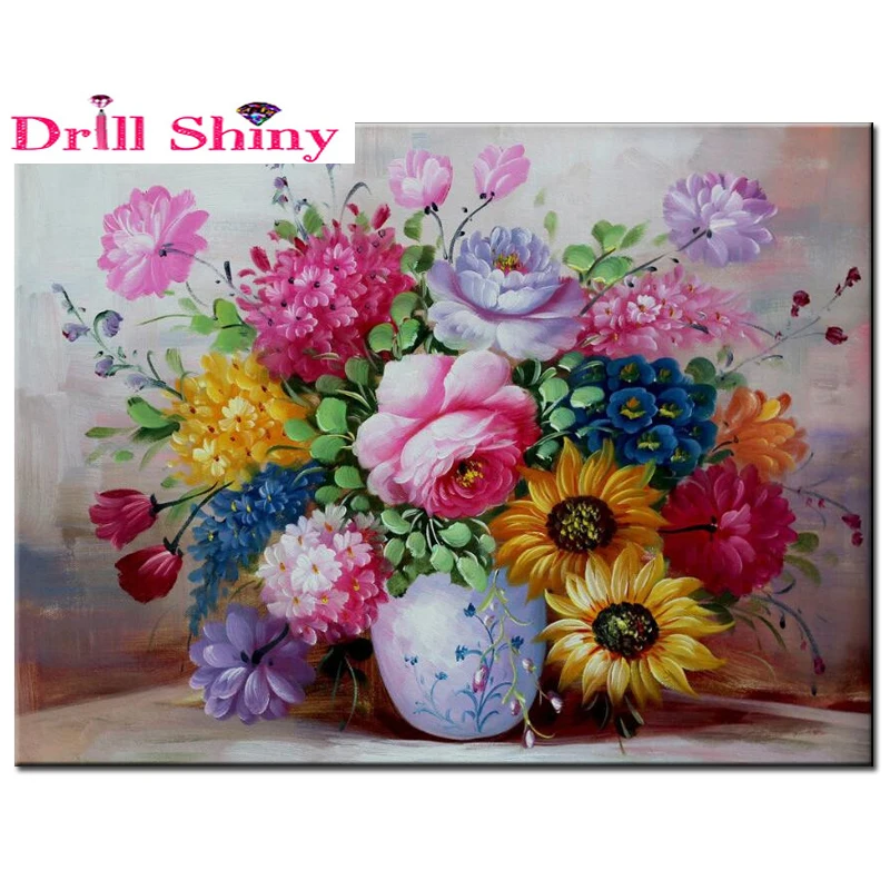 

Полностью алмазная живопись, вышивка крестиком, алмазная вышивка «сделай сам», цветы, цветение для спальни, круглая Алмазная мозаика