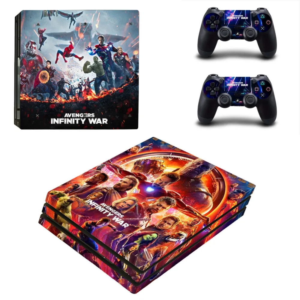 Виниловая наклейка на кожу Мстителей Infinity War PS4 Pro для консоли PlayStation 4 и 2